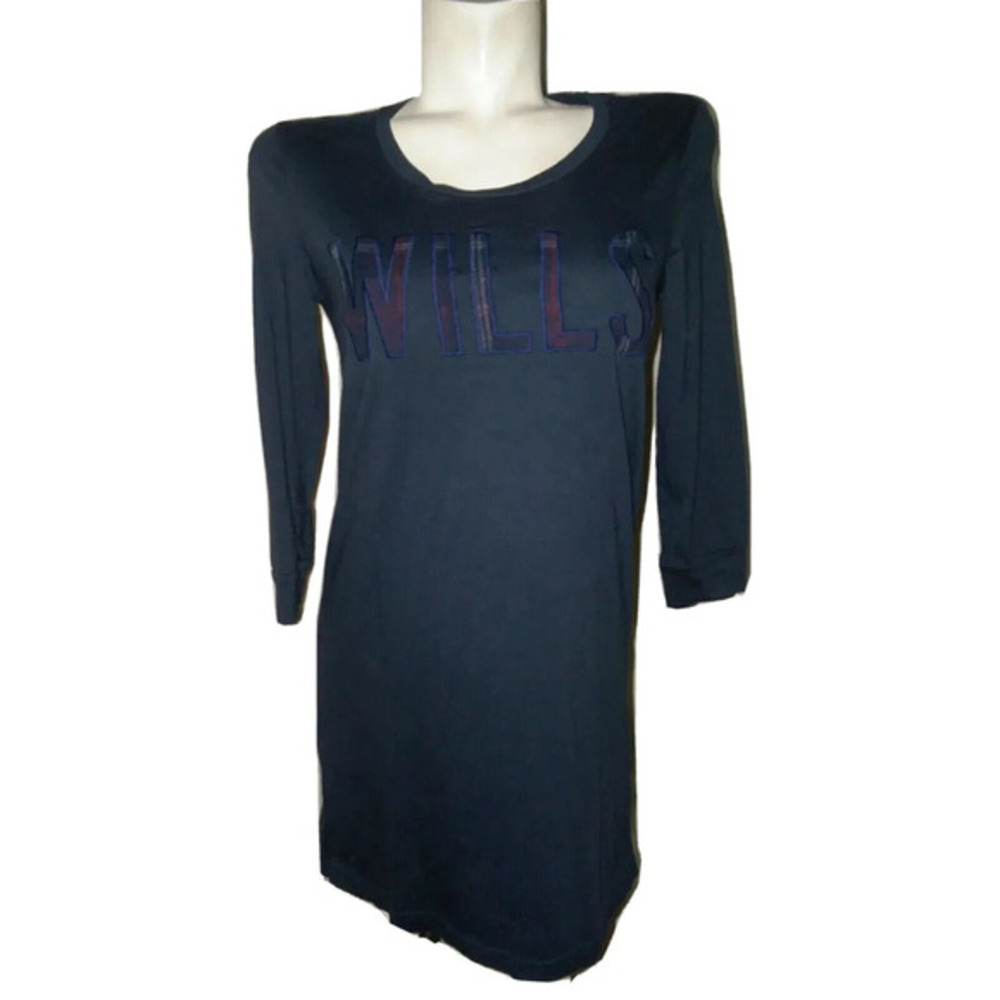 JACK WILLS Top Women's Size US 2 UK 6 Blue 3/4 Sleeve Pullover Shirt Dress
